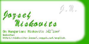 jozsef miskovits business card